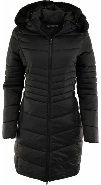 ALPINE PRO CERFA Dámsky zimný kabát, čierna, veľkosť