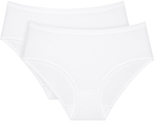 TRIUMPH SENSE OF COTTON MIDI 2P Dámske nohavičky, biela, veľkosť