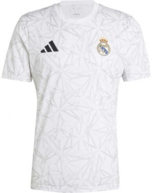 adidas REAL MADRID PRE-MATCH Pánske futbalové tričko, biela, veľkosť