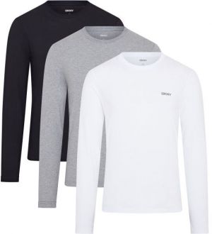 DKNY WARRIORS Pánske tričko s dlhým rukávom, biela, veľkosť