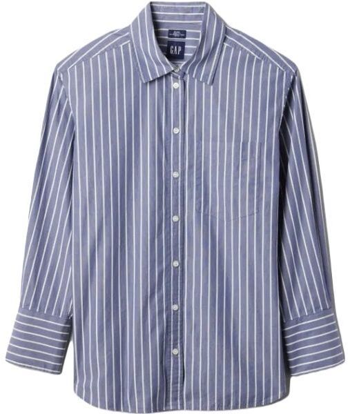 GAP BIG SHIRT Dámska košeľa, modrá, veľkosť