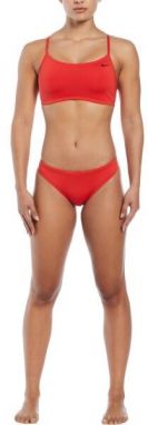 Nike ESSENTIALS SPORTS BIKINI Dámske dvojdielne plavky, červená, veľkosť