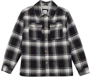 GAP V-SHACKET Detská košeľa, čierna, veľkosť