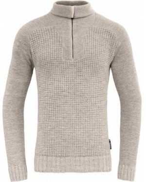 Devold BISPEN WOOL ZIP NECK Pánsky vlnený sveter, sivá, veľkosť