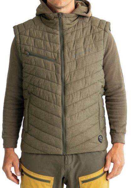 ADVENTER & FISHING OLIVINE Pánska zateplená vesta, khaki, veľkosť XXL