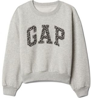 GAP V-FASH ACT Dievčenská mikina, sivá, veľkosť