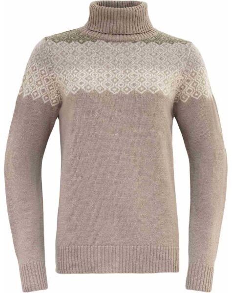 Devold SYVDE WOOL HIGH NECK Dámsky sveter, béžová, veľkosť