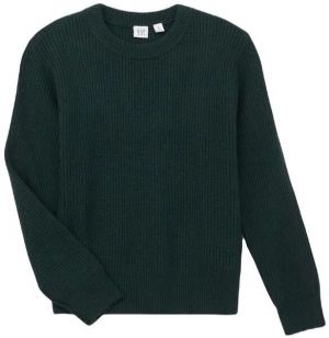 GAP CASHSOFT CREW Chlapčenský sveter, tmavo zelená, veľkosť