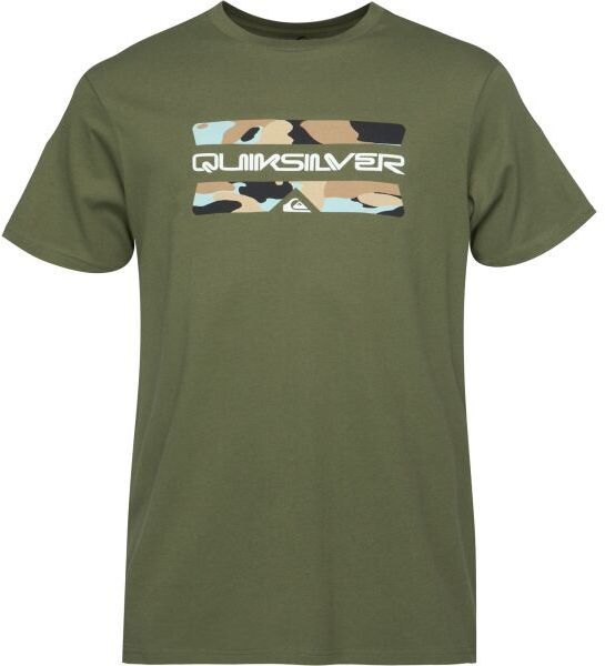 Quiksilver CAMO LOGO SS Pánske tričko, khaki, veľkosť