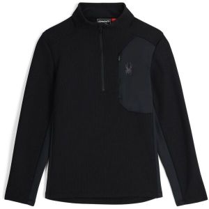 Spyder BANDIT 1/2 ZIP Pánsky funkčný sveter, čierna, veľkosť