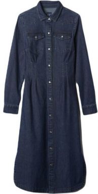 GAP LS WESTERN Dámske šaty, tmavo modrá, veľkosť