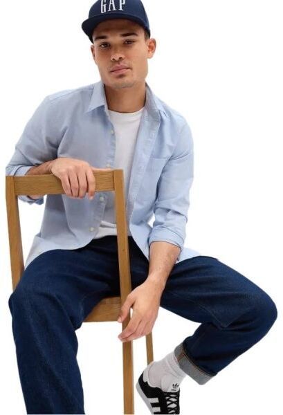 GAP V-LS STANDARD OXFORD Pánska košeľa, svetlomodrá, veľkosť