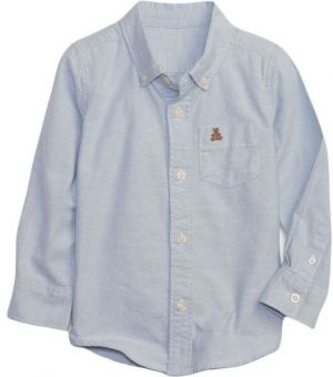 GAP BABY Detská košeľa, svetlomodrá, veľkosť 4Y