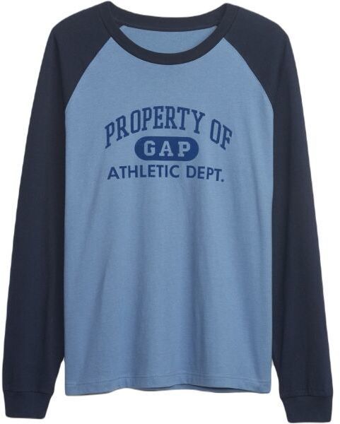 GAP LS LOGO RAGLAN Pánske tričko, svetlomodrá, veľkosť