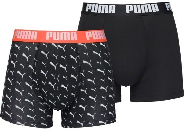 Puma MEN CAT LOGO PRINT BOXER 2P Pánske boxerky, čierna, veľkosť