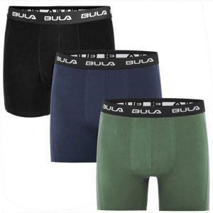 Bula FRAME BOXER 3PK Pánske bavlnené boxerky, čierna, veľkosť