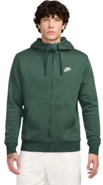 Nike NSW CLUB HOODIE FZ BB M Pánska mikina, tmavo zelená, veľkosť