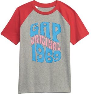 GAP RAGLAN FASHION Detské tričko, sivá, veľkosť