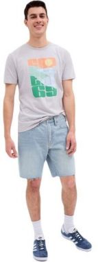 GAP V-STRAIGHT DENIM Pánske šortky, svetlomodrá, veľkosť