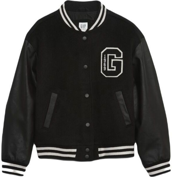 GAP VARSITY Dievčenská  bunda, čierna, veľkosť