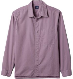 GAP GARMENT DYED TWILL Pánska košeľa, fialová, veľkosť