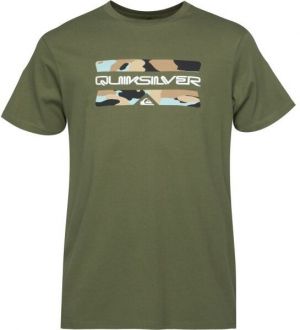 Quiksilver CAMO LOGO SS Pánske tričko, khaki, veľkosť