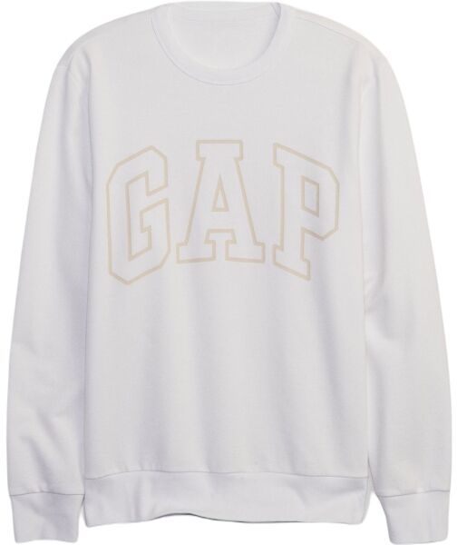 GAP CREWNECK LOGO Pánska mikina, biela, veľkosť