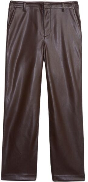 GAP FAUX LEATHER Dámske nohavice, hnedá, veľkosť