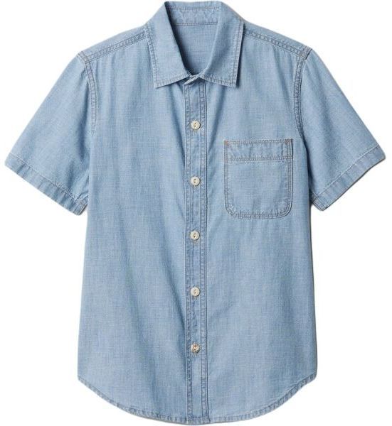 GAP V-SS CHAMBRAY Chlapčenská košeľa, svetlomodrá, veľkosť
