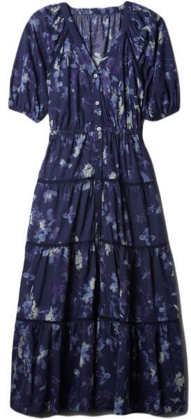 GAP PUFF Dámske šaty, tmavo modrá, veľkosť