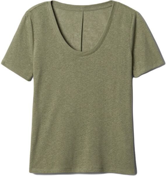 GAP V-SS LINEN SCOOP Dámske tričko, khaki, veľkosť