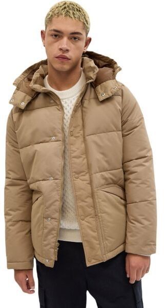 GAP V-HOODED Pánska bunda, hnedá, veľkosť