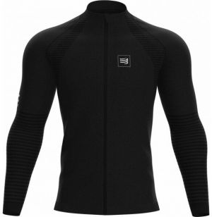 Compressport SEAMLESS ZIP SWEATSHIRT Pánska športová mikina, čierna, veľkosť