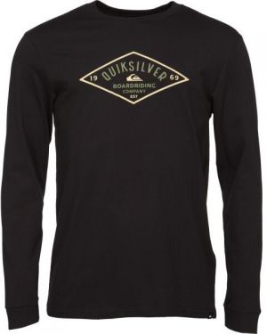 Quiksilver DIAMOND LOGO LS Pánske tričko, čierna, veľkosť