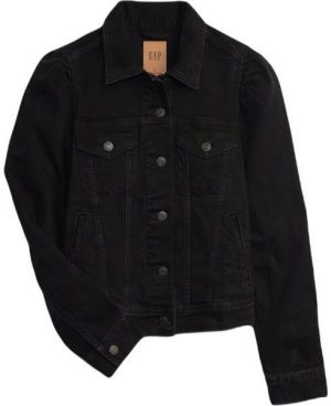 GAP V-DENIM Dámska bunda, čierna, veľkosť