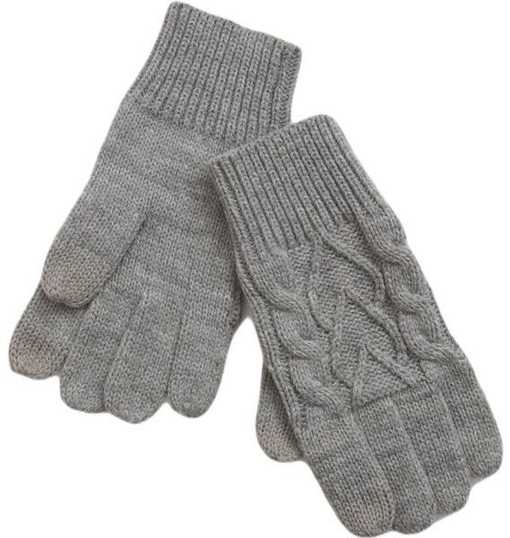 GAP V-CABLE Dievčenské rukavice, sivá, veľkosť