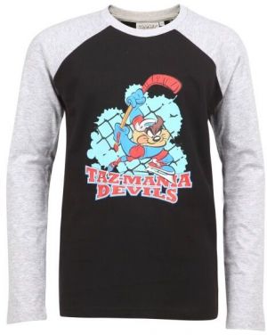 LOONEY TUNES LT_TAZ-JERSEY Detské tričko s dlhým rukávom, čierna, veľkosť 140-146