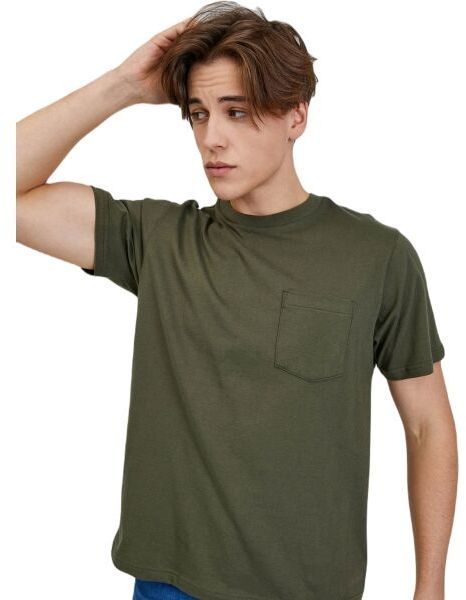 GAP V-ORIGINAL Pánske tričko, khaki, veľkosť