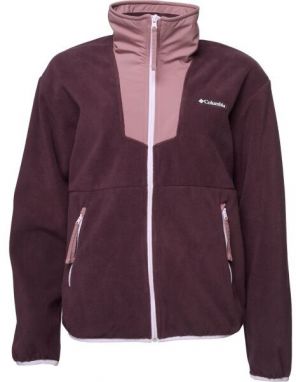 Columbia SEQUOIA GROVE FULL ZIP FLEECE Dámska flísová bunda, vínová, veľkosť