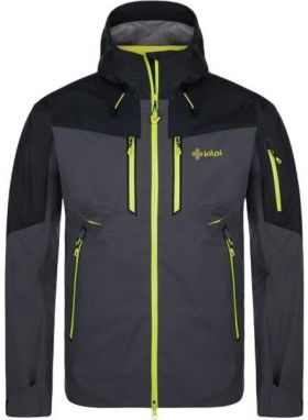 KILPI HASTAR Pánska outdoorová nepremokavá bunda, tmavo sivá, veľkosť