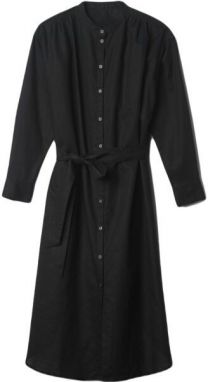 GAP LS LINEN MAXI Dámske šaty, čierna, veľkosť