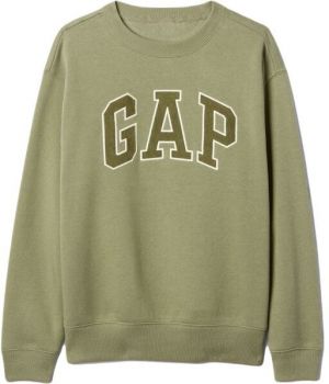 GAP V-GAP HERITAGE CREW Dámska mikina, khaki, veľkosť