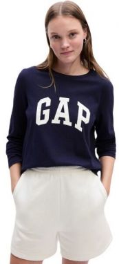 GAP V-FRCH LOGO Dámske tričko, tmavo modrá, veľkosť