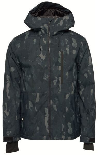 Quiksilver MISSION PRINTED JK Pánska zimná bunda, tmavo sivá, veľkosť