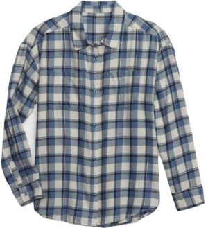 GAP LS FLANNEL Dievčenská košeľa, modrá, veľkosť