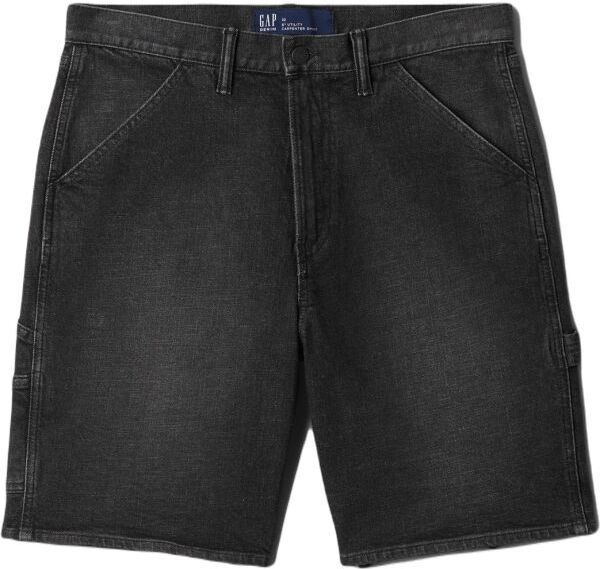 GAP STRAIGHT DENIM CARPENTER Pánske šortky, čierna, veľkosť