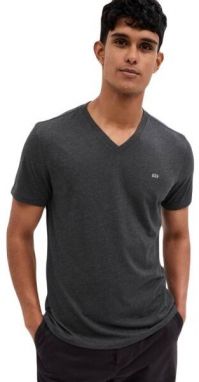 GAP MICRO LOGO V Pánske tričko, tmavo sivá, veľkosť