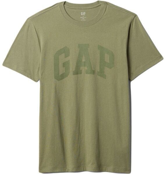 GAP BASIC LOGO Pánske tričko, khaki, veľkosť