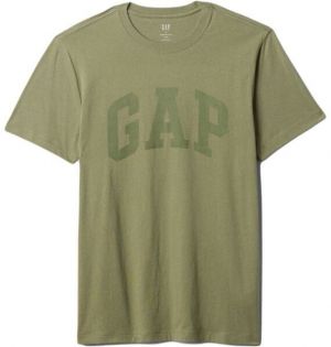GAP BASIC LOGO Pánske tričko, khaki, veľkosť
