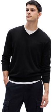 GAP V-CORE COTTON Pánsky sveter, čierna, veľkosť